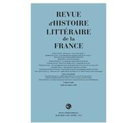Revue d'Histoire littéraire de la France Alain Genetiot (Direction), Collectif (Auteur)