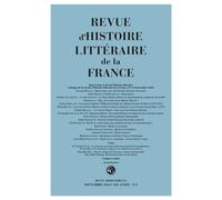 Revue d'Histoire littéraire de la France - Emmanuel Bury - Classiques Garnier - broché - Revue