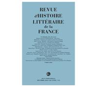 Revue d'Histoire littéraire de la France - Emmanuel Bury - Classiques Garnier - broché - Revue