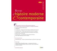 Revue d'histoire moderne et contemporaine n° 73-1 (janvier-mars 2026)