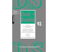 Revue droit et societe n 93 - 2016 Les autorités administratives indépendantes - Collectif - Lgdj - broché - Revue