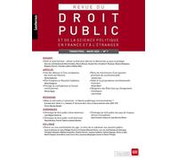 Revue du Droit Public 01/2026 - Collectif - Lgdj - broché - Revue