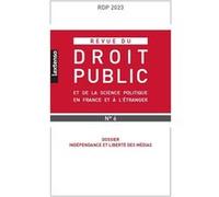 Revue du droit public et de la science politique en France et à l'étranger 6-2023 Guillaume Glénard (Auteur), Collectif (Auteur), Anne-Laure Girard (Auteur), Marlon Ferreri (Auteur), Manuel Tirard (Au