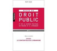 Revue du droit public et de la science politique en France et à l'étranger N°1-2020 Collectif (Auteur)