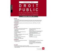 Revue du droit public et de la science politique en France et à l'étranger N°1-2024 Collectif (Auteur)