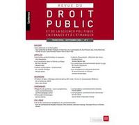 Revue du droit public et de la science politique en France et à l'étranger N°3-2024 Collectif (Auteur)
