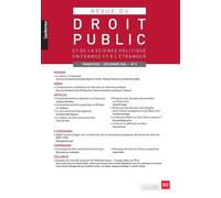Revue du droit public et de la science politique en France et à l'étranger N°4-2024 - Collectif - Lgdj - broché - Revue