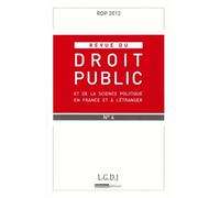 REVUE DU DROIT PUBLIC N 4 2012