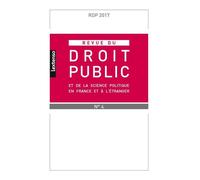 Revue du droit public n 4 2017 Année 2017 - Collectif - Lgdj - broché - Revue