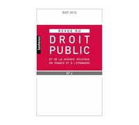 Revue Du Droit Public N° 4, Septembre 2016