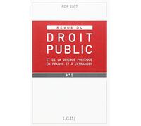REVUE DU DROIT PUBLIC N 5 2007