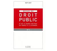 Revue du droit public n 5 2007 Tome 5 -07 - Collectif - Lgdj - broché - Revue