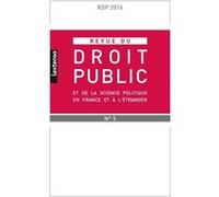 Revue du droit public n 5 2016 Collectif (Auteur)