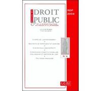 Revue du droit public n 6 2004 Collectif (Auteur)