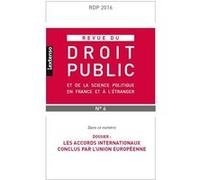 Revue du droit public n 6 2016 Collectif (Auteur)