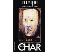 Revue Europe, n° 705-706 : René Char