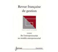 Revue franþaise de gestion n 138 avril juin 2002 de l'entrep - Collectif - Hermes Science Publications - broché - Livre