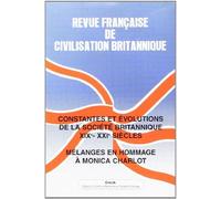 Revue française de civilisation britannique vol XII - printemps 2002 Tome 12 -4 - Philippe Daros - Presses De La Sorbonne Nouvelle - broché - Revue