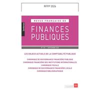 Revue française de Finances Publiques 175/2026 - Collectif - Lgdj - broché - Revue