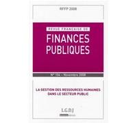 Revue française de finances publiques n 104 - 2008 Collectif (Auteur)