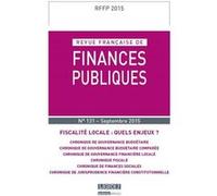 Revue française de finances publiques n 131 2015 Collectif (Auteur)