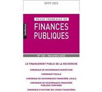 Revue Française de Finances Publiques N°160-2022 Collectif (Auteur)
