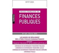 Revue française de Finances Publiques n° 169-2025 Collectif (Auteur)