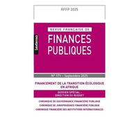 Revue Francaise De Finances Publiques N 171-2025