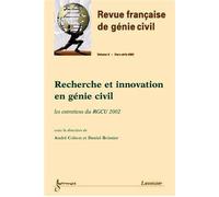 Revue française de génie civil Recherche et innovation en génie civil - Colson - Hermes Science Publications - broché - Revue
