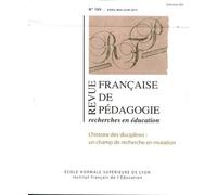 Revue française de pédagogie, n° 199/2017 Octobre-Novembre-Décembre 2017 - Clémence Cardon-Quint - Ens Lyon-Inrp - broché - Revue