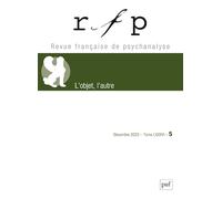 Revue française de psychanalyse 2022, t. 86, n° 5