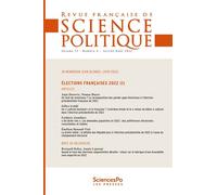 Revue Française de Science Politique T72-4 - Élections franç - Collectif - Presses De Sciences Po - broché - Revue