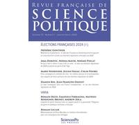 Revue française de science politique T75-1 - Collectif - Presses De Sciences Po - broché - Revue