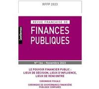 Revue française des finances publiques n°164-2023 Collectif (Auteur)