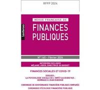 Revue française des Finances Publiques n°165-2024 Collectif (Auteur)