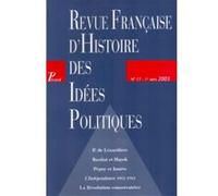 Revue française d'histoire des idées politiques - 17 Collectif (Auteur)