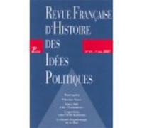 Revue française d'histoire des idées politiques - 25