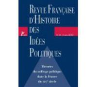 Revue française d'histoire des idées politiques - 38 Collectif (Auteur)