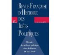 Revue française d'histoire des idées politiques - 38 Collectif (Auteur)