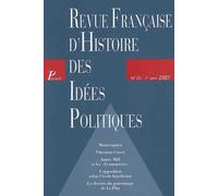 Revue Française D'histoire Des Idées Politiques N° 25, 1er Semestre
