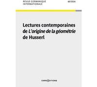 RGI 40 - Lectures contemporaines de l'Origine de la géométrie de Husserl