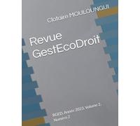 Revue GestEcoDroit: RGED, Année 2023, Volume 2, Numéro 2