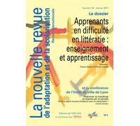 Revue Nras N°76. Apprenants En Difficulte En Litteratie : Enseignement Et Apprentissage Numéro 76 - Collectif - Champ Social Eds Du - broché - Revue