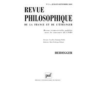 Revue philosophique 2009, t. 134 (3) Heidegger - Collectif - Puf - broché - Revue