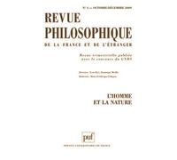 Revue philosophique 2009, t. 134 (4) L'homme et la nature - Collectif - Puf - broché - Revue