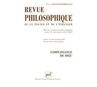 Revue philosophique 2010, t. 135 (3): L'impuissance de Dieu
