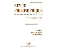 Revue philosophique 2012, t. 137 (1) Poésie, philosophie et mystère - Collectif - Puf - broché - Revue