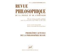 Problèmes Actuels De La Philosophie Russe