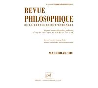 Revue philosophique 2015, t. 140 (4) Malebranche - Collectif - Puf - broché - Revue