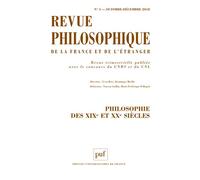 Revue philosophique 2018, t. 143 (4) Philosophie des XIXe et XXe siècles - Collectif - Puf - broché - Revue